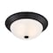 Designers Fountain 13in 2-Light Oil Rubbed Bronze Interior Ceiling Light Flush Mount with Etched Glass Shade 1257M-ORB-W - alternate 1